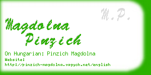 magdolna pinzich business card